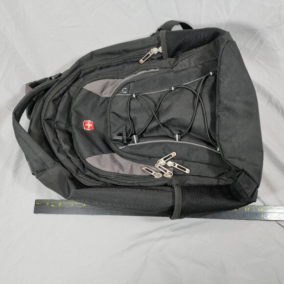 SwissGear Backpack Black Airflow 17in Bag (1186) Hiking Travel School - Picture 12 of 14